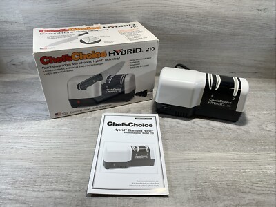 Chef s Choice 210 Hybrid Knife Sharpener 2 Stage Electric and Manual Sharpening