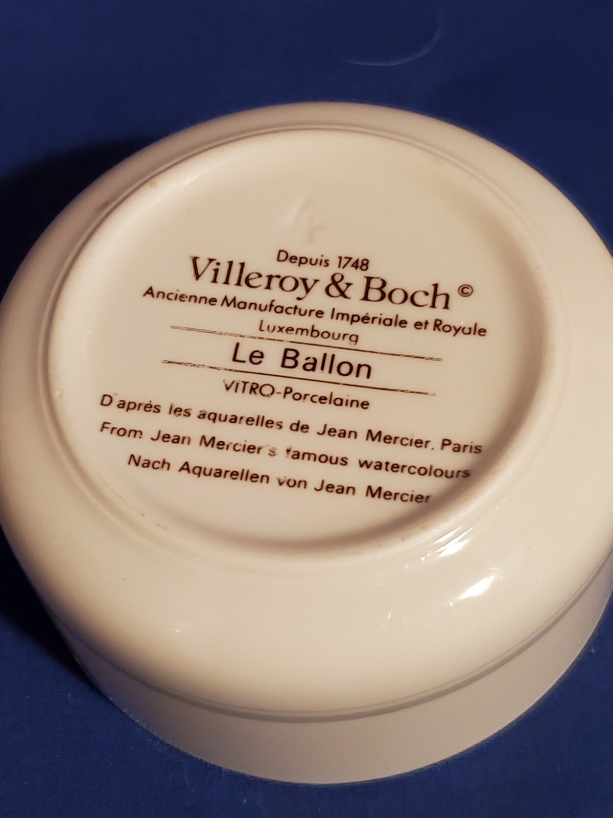 VILLEROY & BOCH “Le Ballon” Porcelain Trinket Box w/Lid Jean Mercier