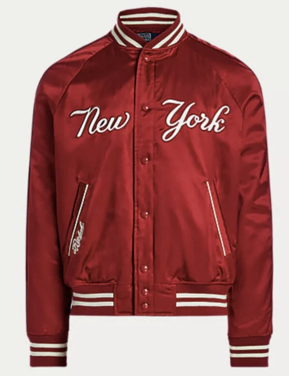 Jaqueta bombardeiro Polo Ralph Lauren New York Yankees pequena vermelha Bronx RRL rugby XS - Imagem 2 de 4