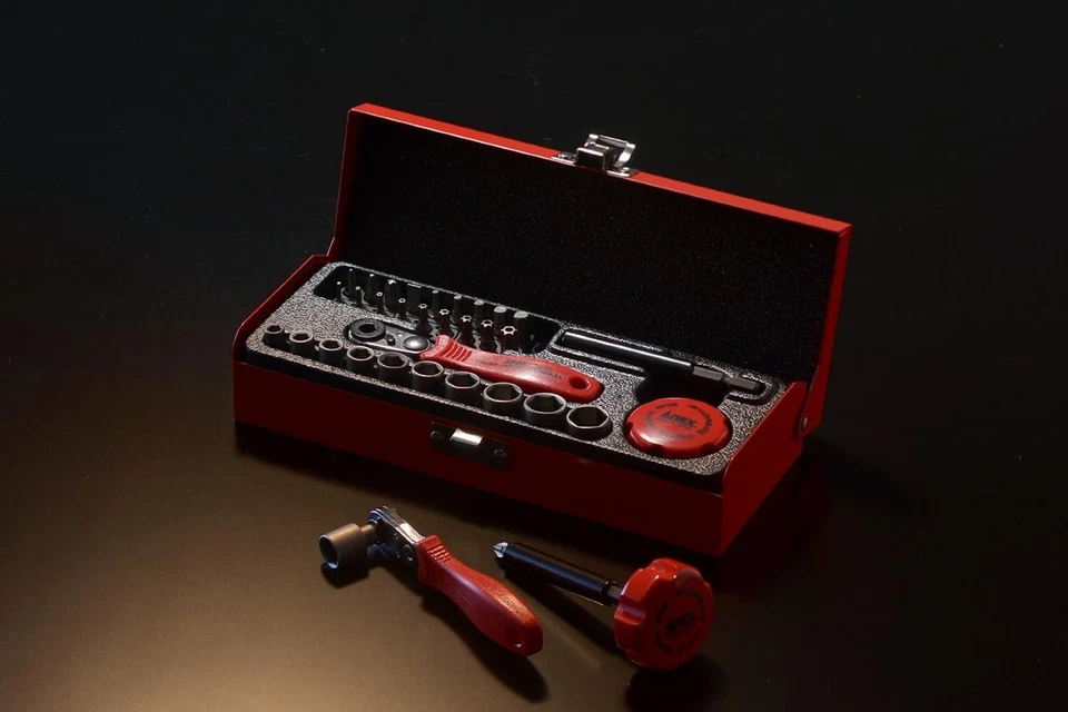 JAPAN ANEX No.525-28B atchet Driver Compact Bit 52 with Case Multi-Set - Image 2 of 4