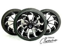 SPYDER GS 990 18" BLACK CONTRAST TORNADO WHEELS (3) 2010-2020 CAN-AM SPYDER RT