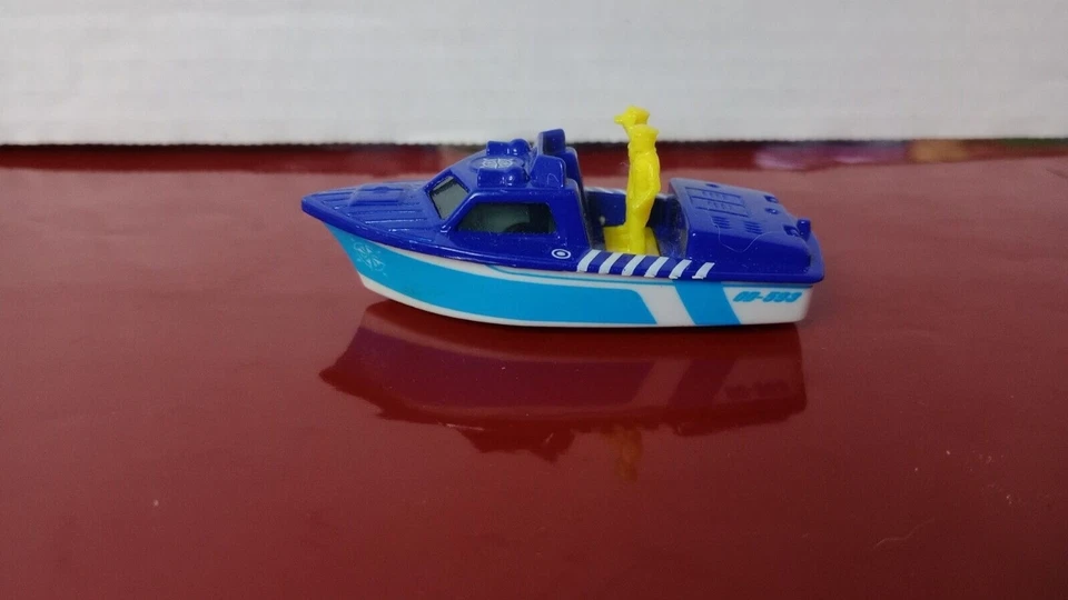 Matchbox barco de lançamento policial 0D-593 com rodas 1976 fundido escala 1:64 - Imagem 2 de 4