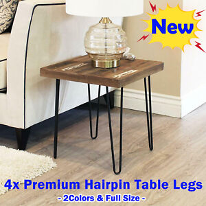 4x Diy 28 Hairpin Coffee Table Legs Black Solid Iron Chair Legs W