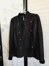 New Genuine Leather & Real Lambskin Brown Women's Jacket Size Large 