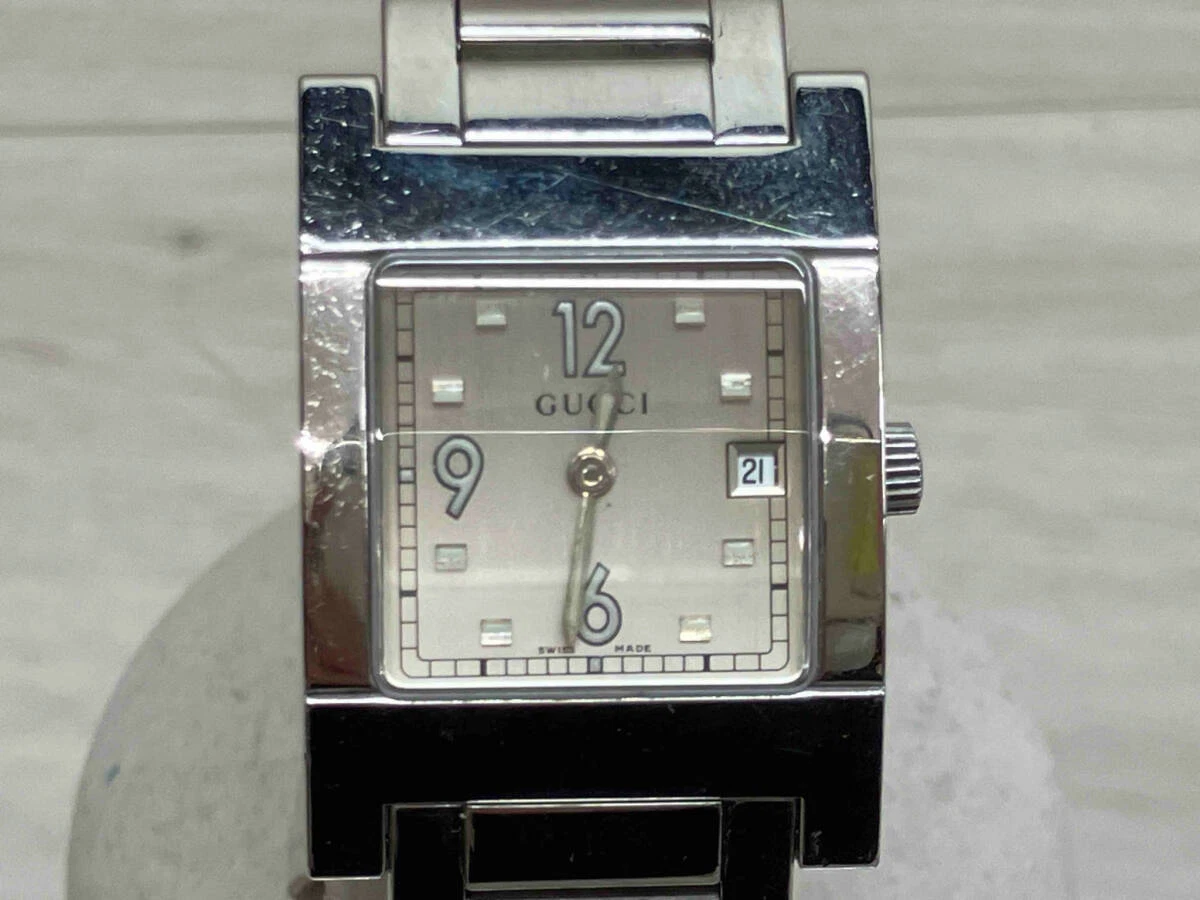 GUCCI Buono 7700L Quarzo Saggezza Persa Giapponese tch Resistenza all'acqua costruito Kashiwa Shize