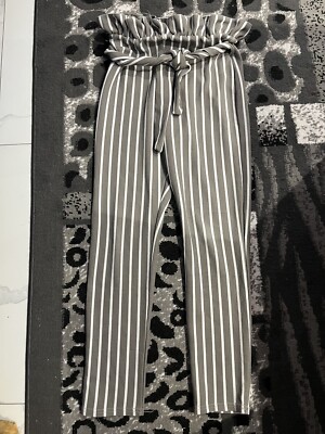 Grey Paperbag Trousers Pretty Little Thing White Paperbag Skinny