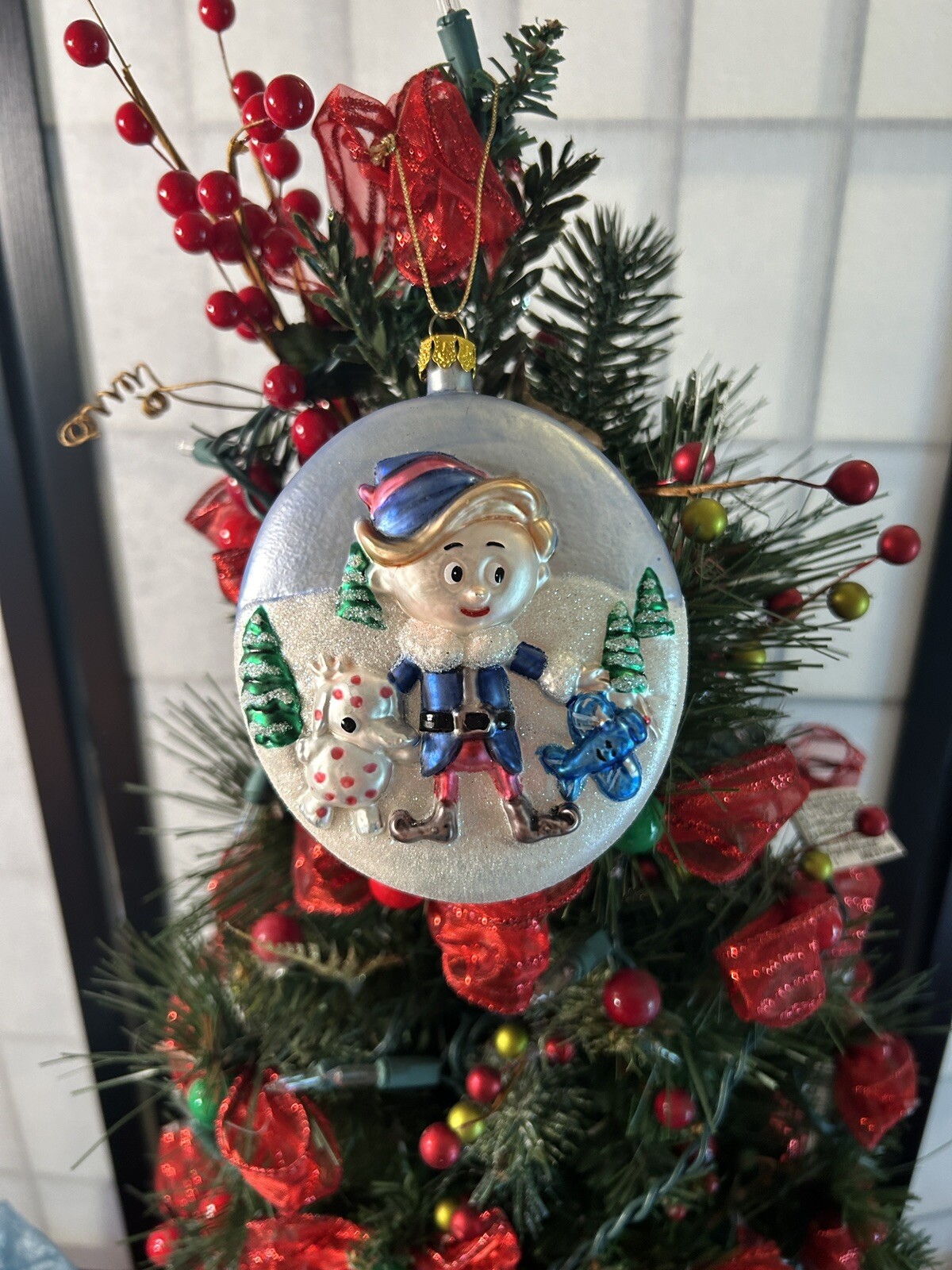 HERBIE Dentist Elf PINK SPOTTED ELEPHANT Misfit Toy Rudolph Glass ...