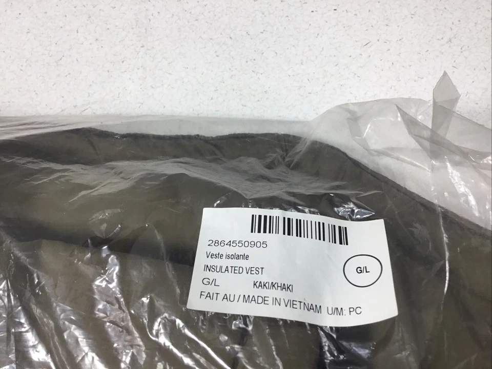 Can-Am 保温背心 大号 Puffer 卡其色 冬季 运动服 温暖 男女通用 Snowmobil — 第 3/4 张图片