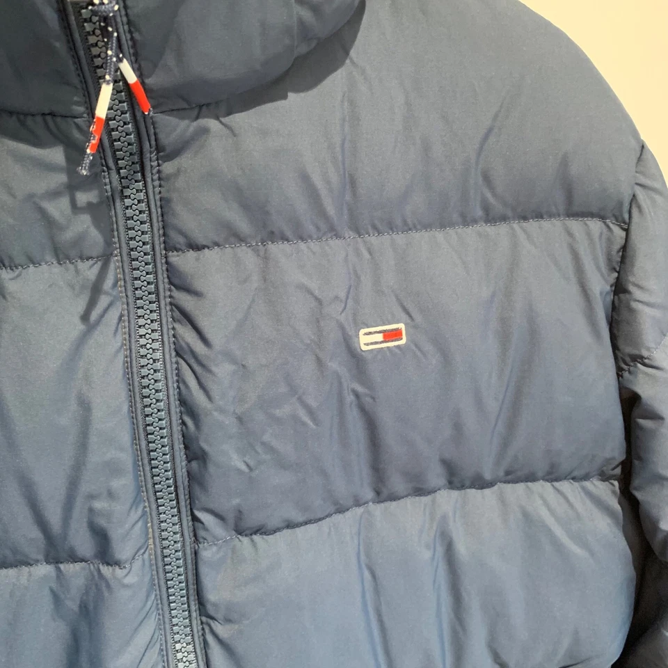 Tommy Jeans MEN'S padded JACKET  S VGC down fill Hilfiger navy classic - Image 3 of 4