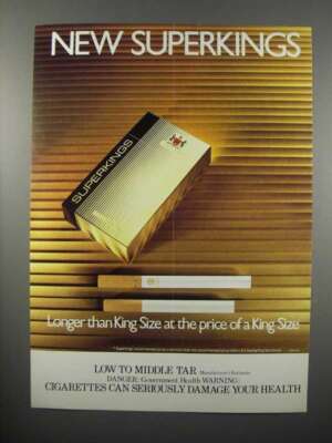 superking black cigarettes 1983 John Player Superkings Cigarette Ad