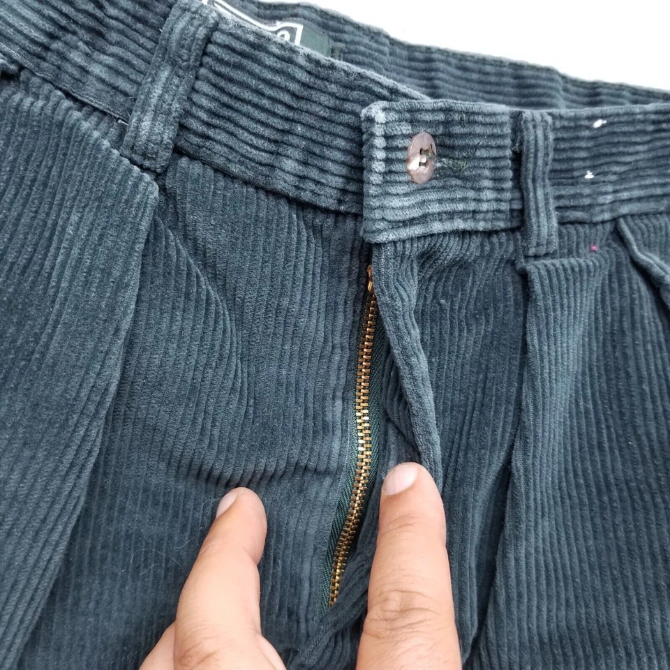 Pantalones Polo Ralph Lauren Jóvenes Niñas 12 Verde Pana Bolsillos Rectos 24x22 Foto 4 de 4