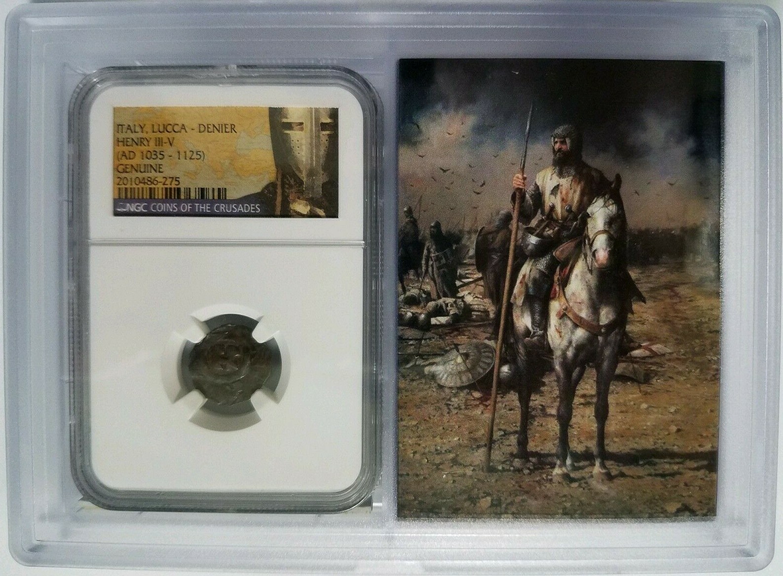 King Henry NGC Medieval Lucca Denier Knights Templar Crusader Cross Story Vault