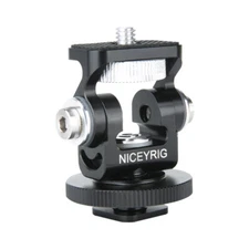 NICEYRIG Field Monitor Mount Cold Shoe with 1/4'' Holder Mount for DSLR Gimbal