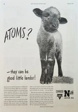 1946 Conoco Nth Motor Oil Vintage Ad Atoms they can be good little lambs