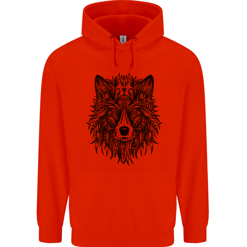 Mandala Tribal Wolf Tattoo Childrens Kids Hoodie - Picture 76 of 80