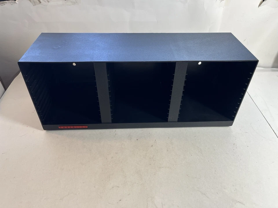 Vintage LASERLINE CD Storage Rack Organizer Desktop or Wall Mount Black 36 CDs - Image 2 of 4