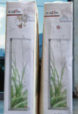 2x Rollo weiß mit Bambus-Motiv 60x245cm