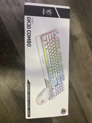 MSI Vigor GK30 Combo White Gaming Keyboard & Mouse RGB USB 5000 DPI