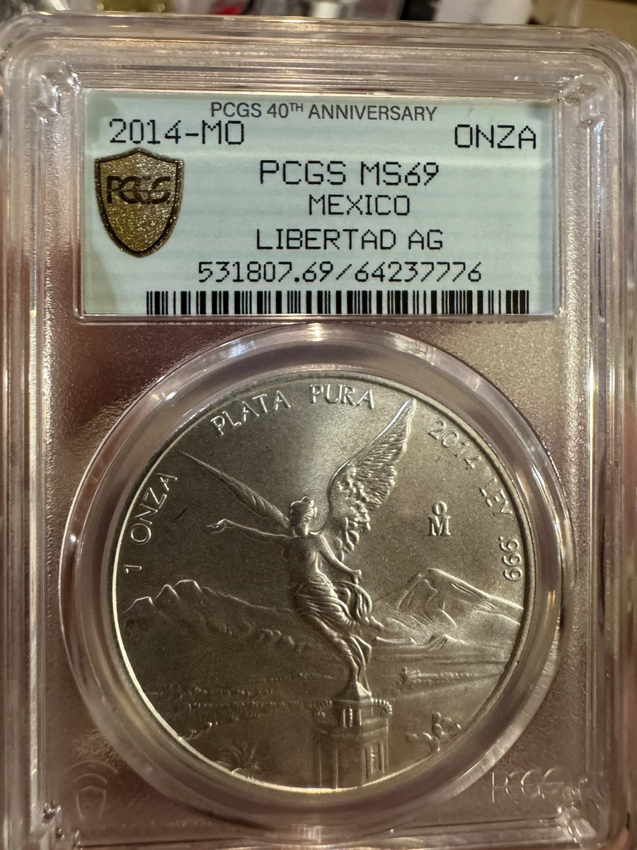 Mexican Libertad MS 69 Graded 1 oz Precious Metal Content per Unit
