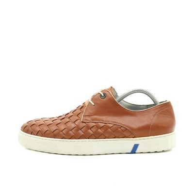 Floris van Bommel Herren Flechtleder Sneaker Komfortsohle Schnürschuhe EU 40,5