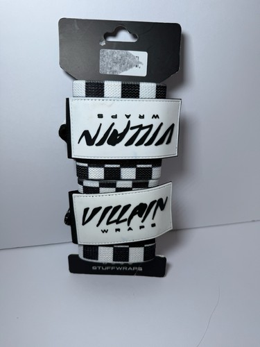 16" Villain Wrist Wraps - Checkerboard (Black/White) - Picture 2 of 2