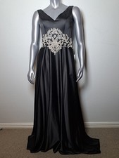 Long 80" Chiffon Prom Bridesmaid Dresses Beaded Formal Evening Party Gown 2/xs