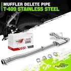 Round Dual SS Diagonal Cut Catback Exhaust for Ford F 150 2.7 3.3 3.5 5.0 15-20