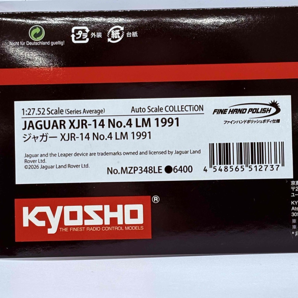 Kyosho Mini-z body ASC MR04W-LM JAGUAR XJR-14 No.4 LM 1991