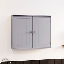 SALE 2 Door Wall Cabinet Bathroom Storage Grey