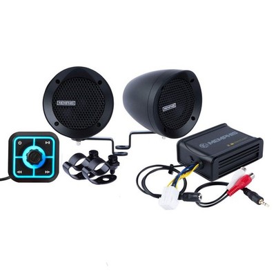 Memphis Audio MXABMB2BT Bar Mount 2-Speaker System With Amp And Built-In Bluetoo