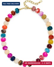 Chunky Beaded Necklace for Women Colorful Resin Beaded Necklace Fashion Trendy S