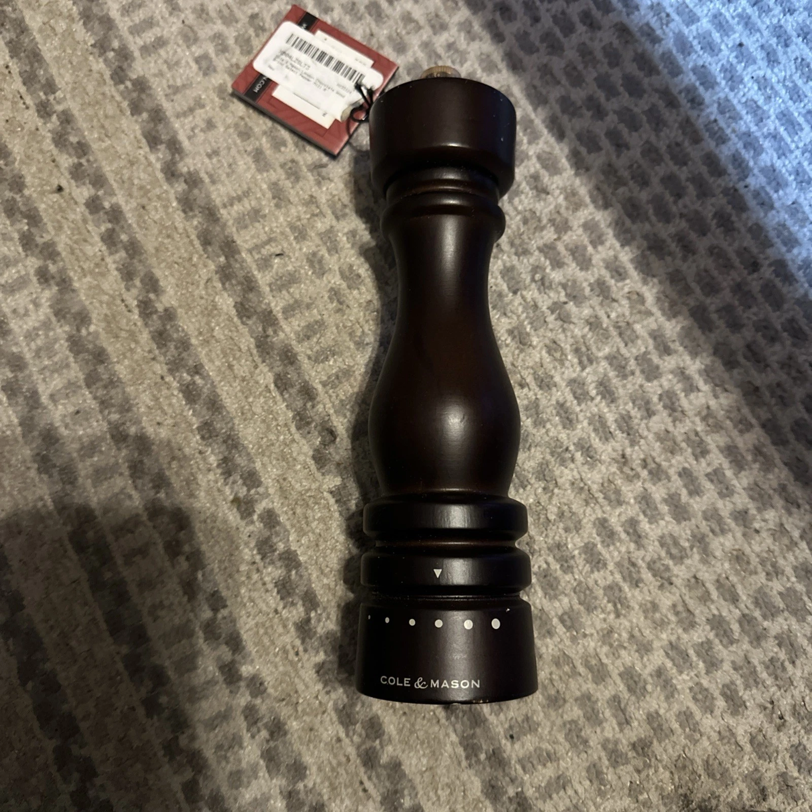 Cole & Mason 8” London Chocolate Wood Pepper Mill- New With tags shipped