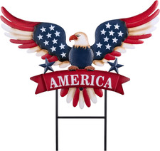 4Th of July Decorations for Outdoor, Patriotic Memorial Day Garden Decor, Eagle