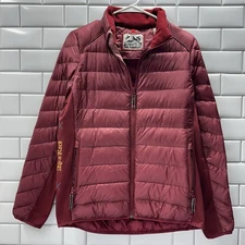 Alp & Rock Women’s Size 4 Maroon Duck Down Full Zip Long Sleeve Quilted Puffer
