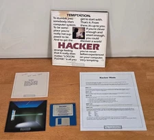 Hacker Activision Commodore Amiga Complete Game 3.5" Floppy Disk 1985 CIB RPG
