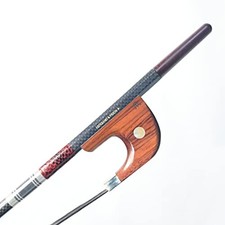 ARTIGIANOVIOLIN Snakewood Frog Carbon Fiber Double Bass Bow German Style AW-204