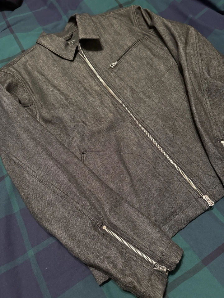 Rag and Bone Mens Black Denim Jacket size Medium - Image 3 of 4