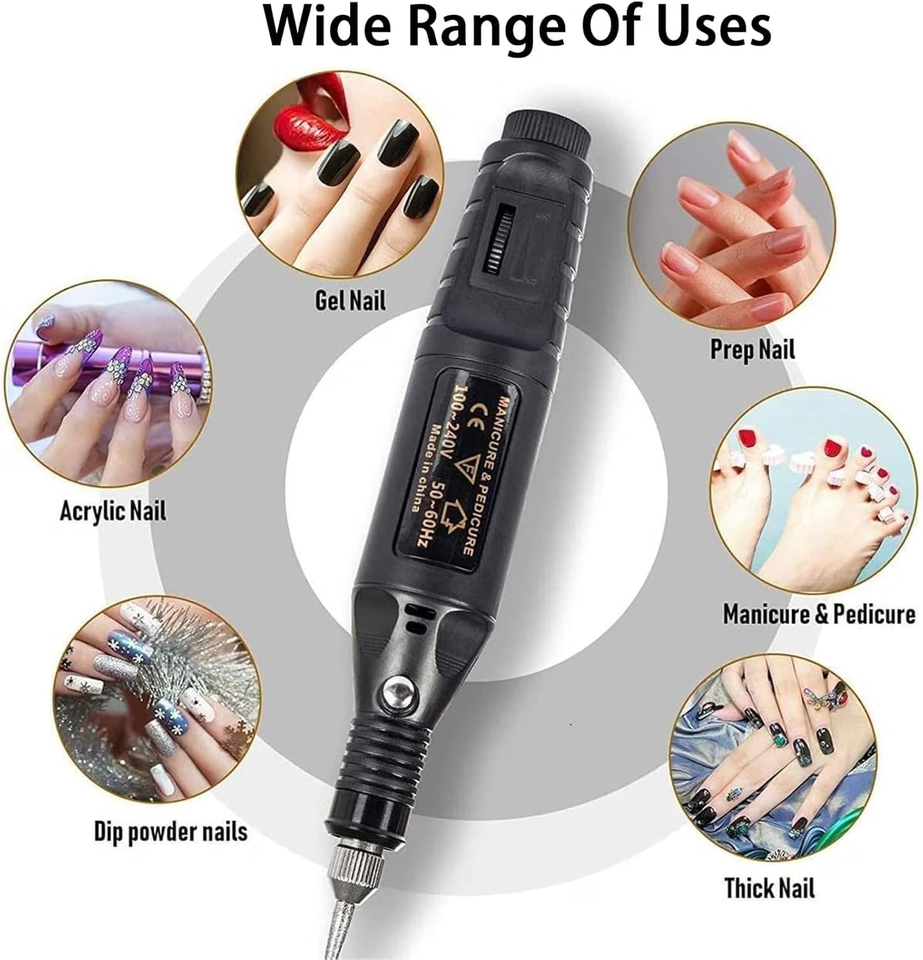 Electric Nail File for Thick Toe Nails Adjustable Speed Electric Nail ...
