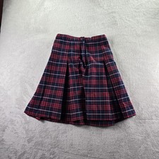 Becky Thatcher Skirt Girls 14 Blue Plaid Pleated School Uniform Polyester