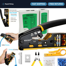 Ethernet Crimp Tool Kit - Pass Through RJ45 Crimper, Network Cable Connector Set