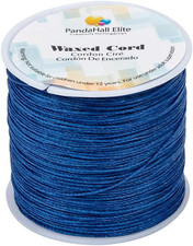 0.5Mm Filo Cotone Cerato 116 Iarde Blu Filo per Collane Filo Cerato per Braccial