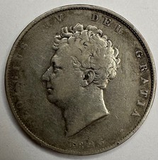 1826 George IV Silver Half Crown