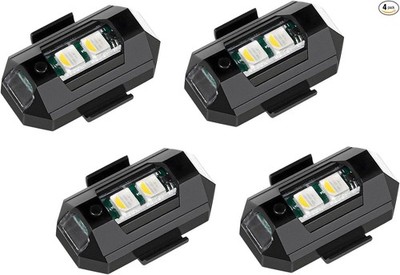 4 PCS Mini LED Strobe Lights, 7 Colors USB Charging LED Anti Coll Color: 4 PCS