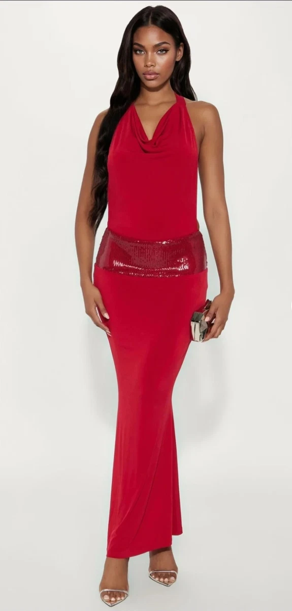 Halter Red Dresses for Women for sale