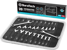 Mini Wrench Set, Midget Combination Wrench Set, 20-Piece, Metric & SAE, 4-11Mm &