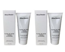 LOT of 2 African Botanics Fleur De Rose Reparative Cream Cleanser 3.4 fl. oz New