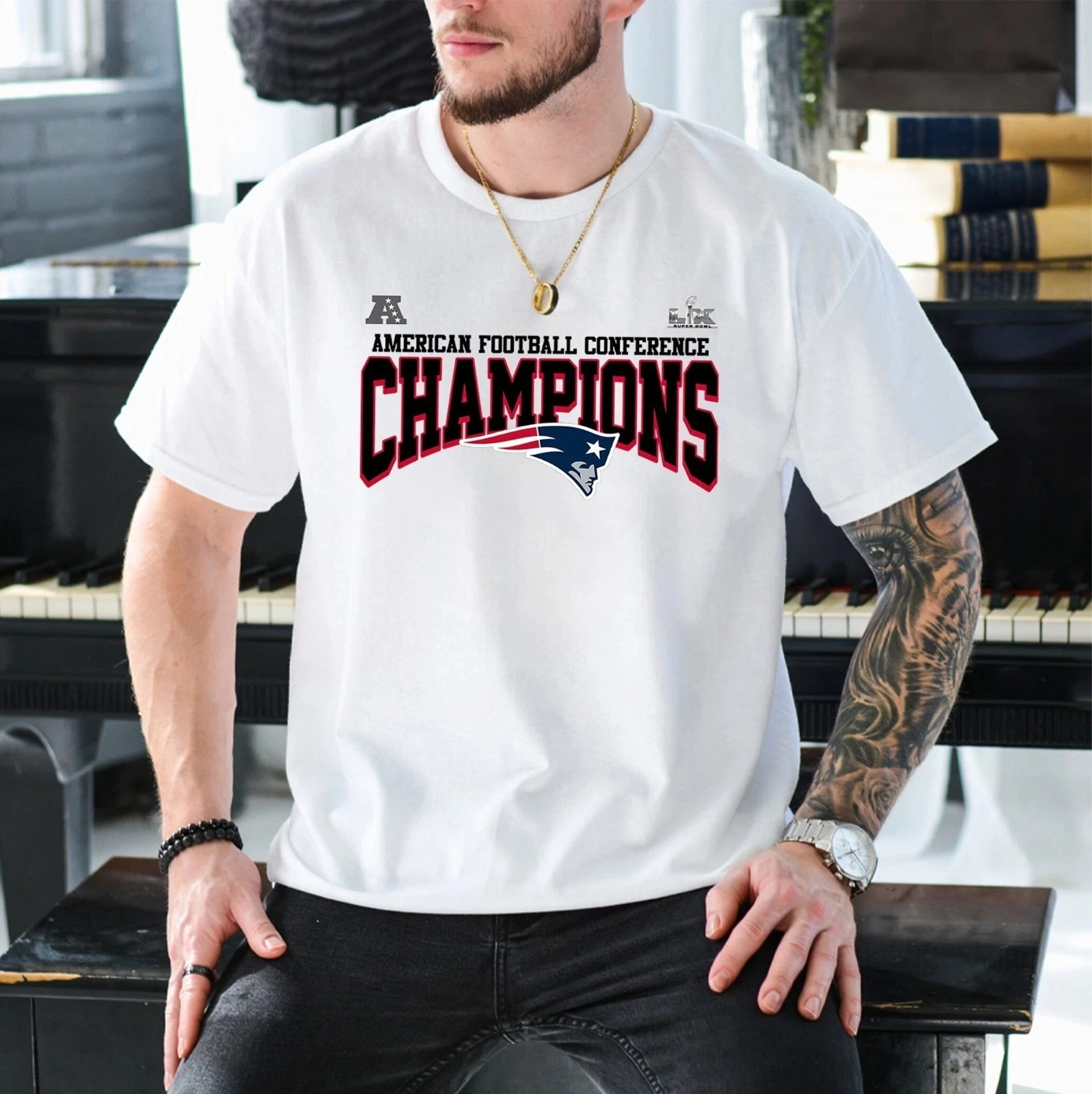 AFC Champions New England Patriots 2025 TShirt