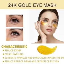 Collagen 24K  Anti-Wrinkle Eye Masks Moisturizing, Hydrating 60 count