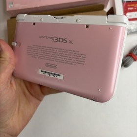 Nintendo 3DS XL Pink White Handheld Complete In Box CIB US Model Charger Manuals