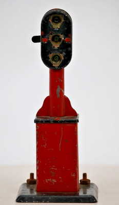 Vintage Marx Prewar 3-Light Automatic Train Signal Metal Accessory Restore